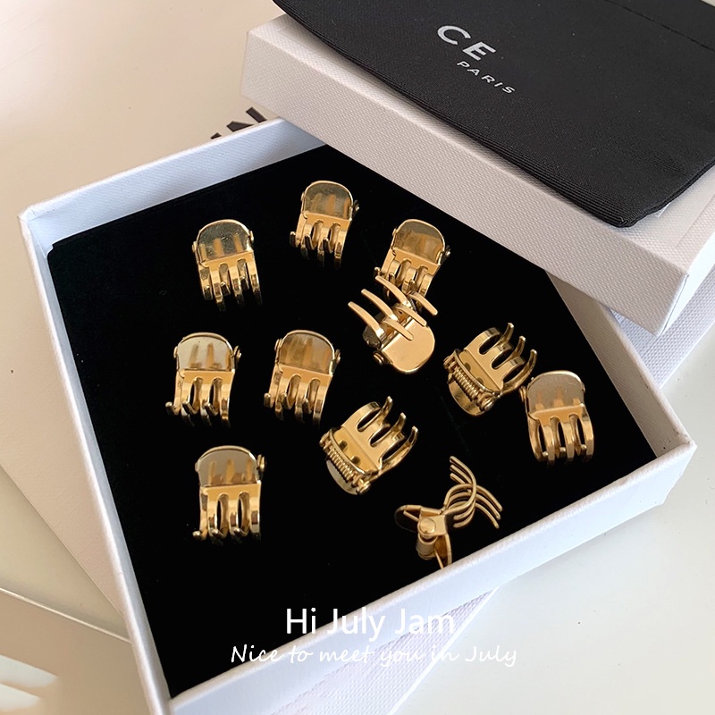 Set 4/6/8 Kẹp Tóc Mini Đơn Giản Thời Trang Theo Phong Cách Hàn Quốc