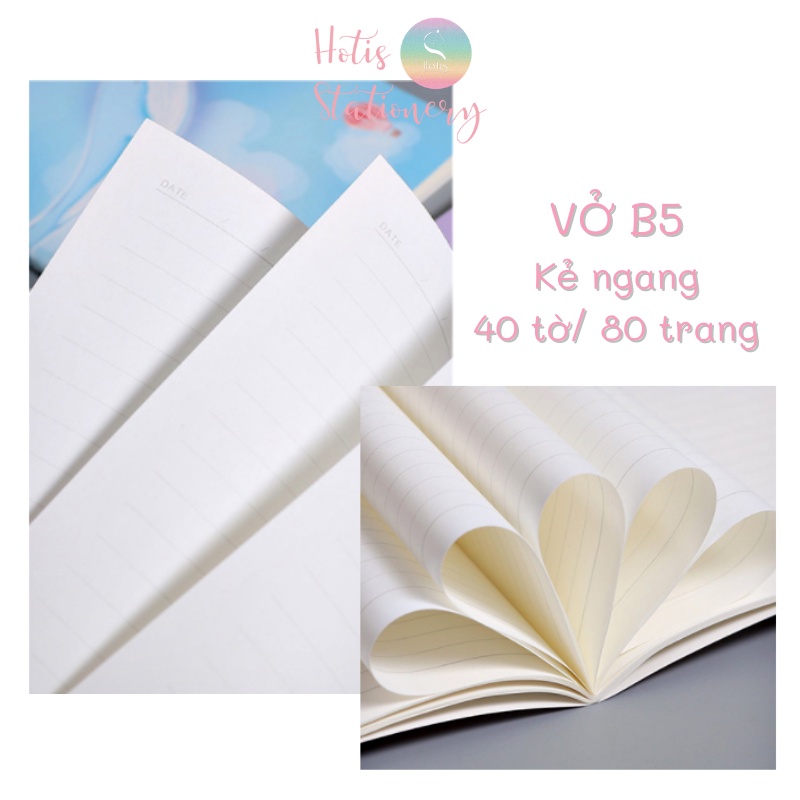 HOTIS] Tập vở học sinh, sinh viên kẻ ngang B5 - 40 tờ/ 80 trang