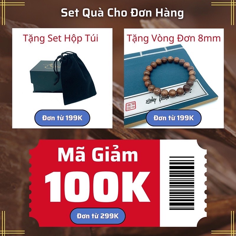 Vòng Trầm Hương Nữ Tự Nhiên MỘC KỲ PHONG Bảo Hành Trọn Đời [Không Kèm Hộp] | BigBuy360 - bigbuy360.vn