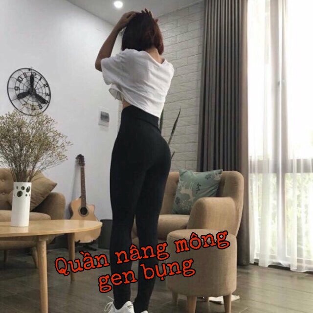 Quần legging cạp cao nâng mông gen bụng 6 phân