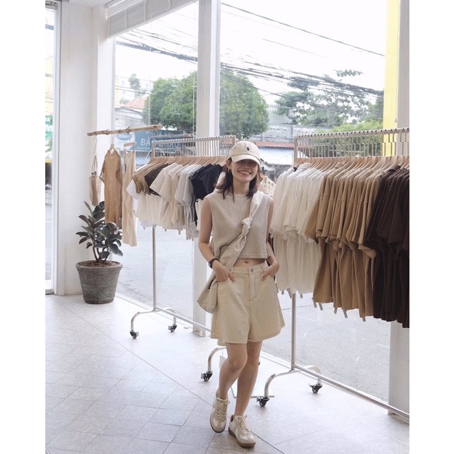 Áo thun crop mềm mịn