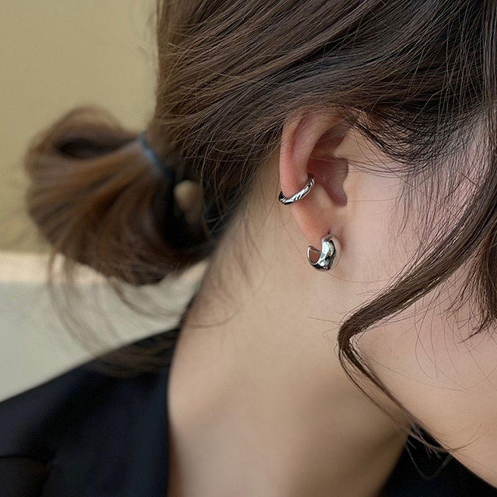 Set 4 Khuyên Tai Thời Trang Cá Tính Cho Nữ|Khuyên Kẹp Tai Không Xỏ Lỗ Họa Tiết Hình Học Nhiều Màu Sắc Dành Cho Bạn Gái