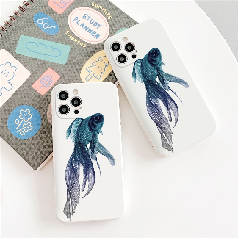 [ IPHONE ] Ốp Lưng Silicon Màu Bảo Vệ CAMERA Cá cảnh  ốp iphone 12 pro /x/ 8plus/11 pro/11/12 pro max/13/promax tr343