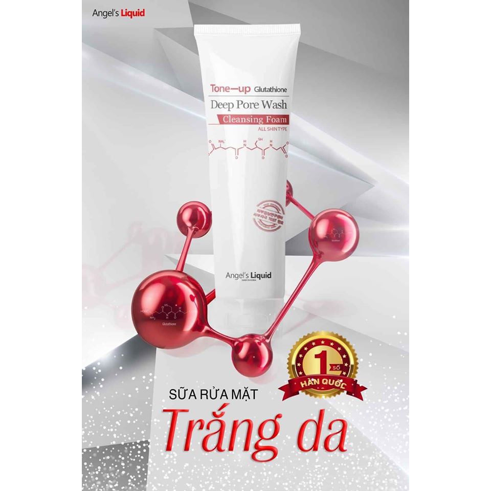 Sữa Rửa Mặt Dưỡng Trắng . Làm Sạch Sâu Angel’s Liquid Glutathione Tone Up Deep Pore Wash Cleansing Foam 120g | BigBuy360 - bigbuy360.vn