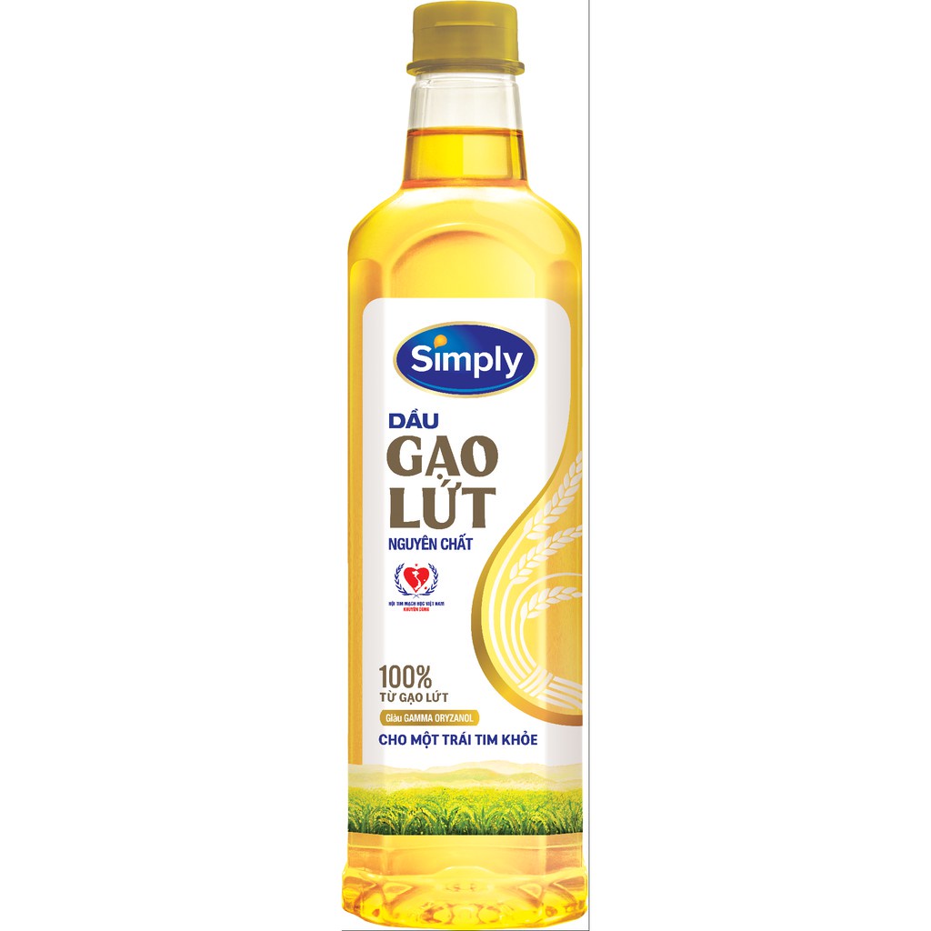 Combo 2 chai Dầu gạo lứt Simply 1L