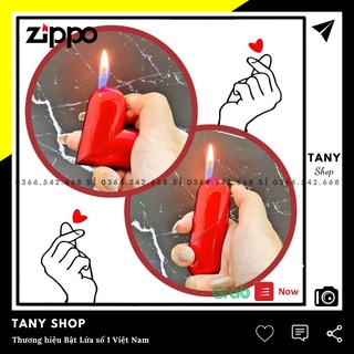 𝘽𝙖̣̂𝙩 𝙇𝙪̛̉𝙖 đồng nguyên khối ĐỘC LẠ DL019 mẫu hình trái tim xoay 2 màu đỏ vàng - Hôt quẹt 𝒁𝒊𝒑𝒑𝒐 TANY SHOP