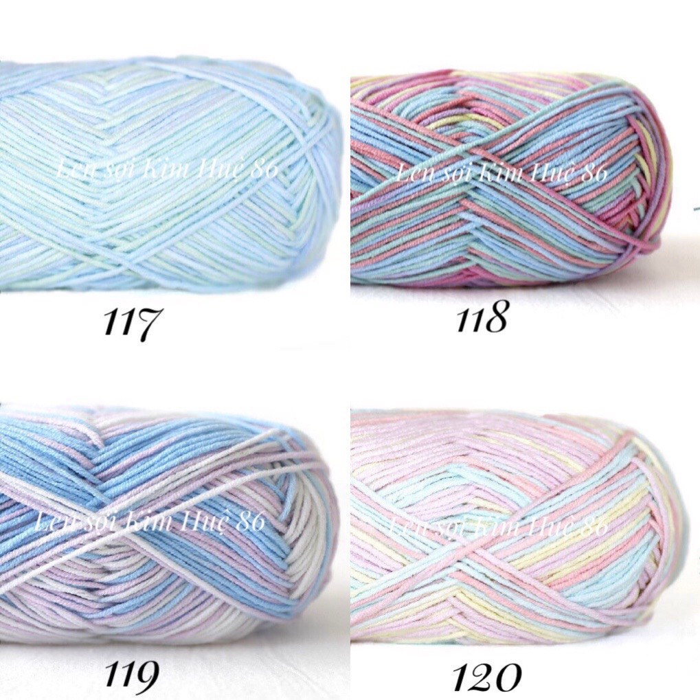 Len Baby Yarn màu loang cuộn 40g