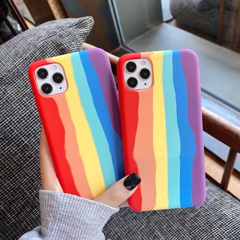 Ngay lập tức Ốp lưng SAMSUNG galaxy A31 Rainbow Velvet Gradient Color Soft A31 Ship hàng từ Thái Lan