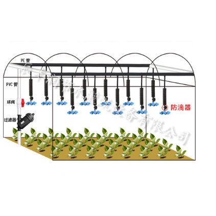 Béc phun sương 5 hướng, 5 cửa kèm Van chống rỉ, bù áp, chống nhỏ giọt + đối trọng + khởi thủy ren 21 + Tê 21mm