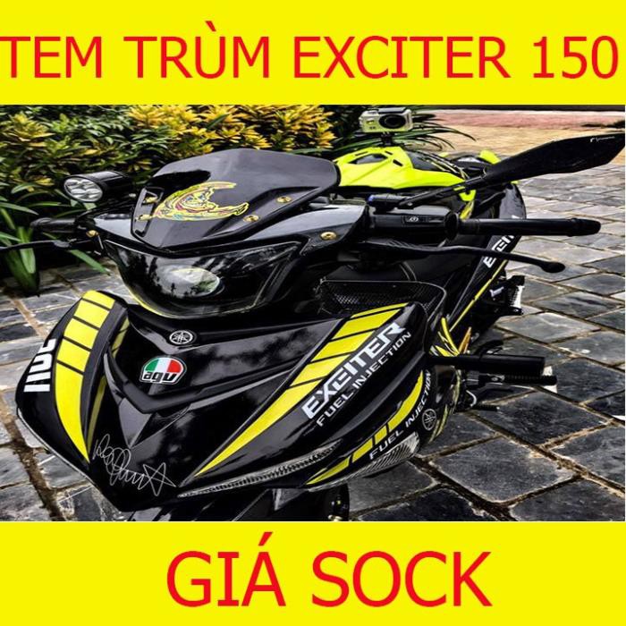 Tem Trùm Xe Exciter 150 ex ( Vàng Đen)