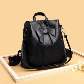 Ba Lô Da Cừu Đa Năng Chống Trộm Đính Nơ Phong Cách Hàn Quốc Dành Cho Nữ 2021