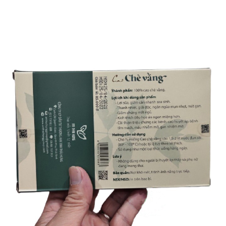 Cao Chè Vằng lợi sữa giảm cân cho mẹ sau sinh nguyên chất không pha thơm ngon Hộp 200g