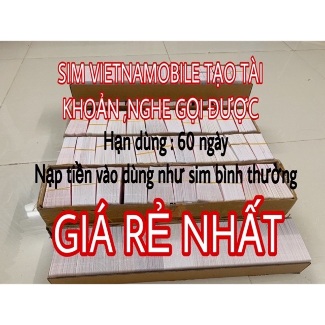 Sim Vietnamobile nghe gọi tạo tài khoản