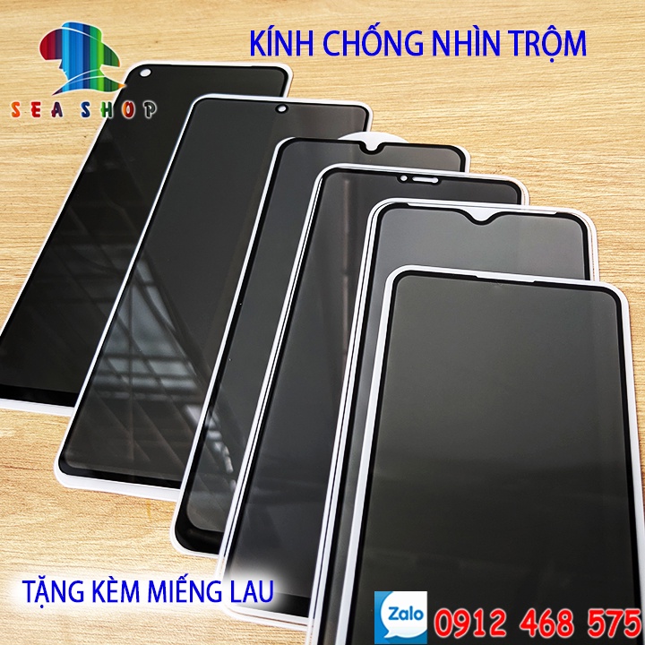 [BỘ SƯU TẬP] Kính chống nhìn trộm Vivo Y19, Y20S, Y12, Y20i, Y1S, Y93, Y91C, Y81- Full màn hình - Độ cứng 9H