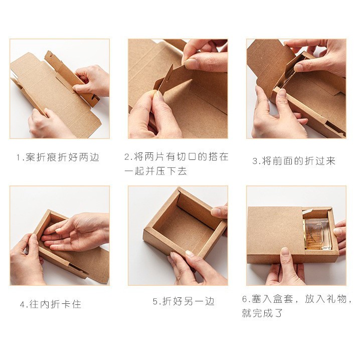 Hộp quà gấp kraft 2CT nhiều size, phụ kiện quà tặng, DECORME | BigBuy360 - bigbuy360.vn