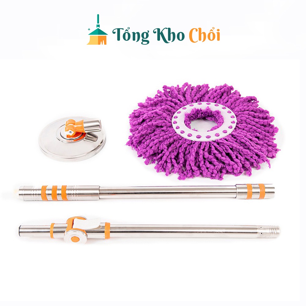 Cây lau nhà tự vắt tay cán inox thông minh có thể tự tháo rời và bông lau nhà thấm hút chính hãng Pulito