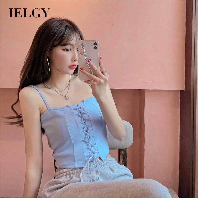 Áo hai dây IELGY kiểu ngắn sành điệu cho nữ