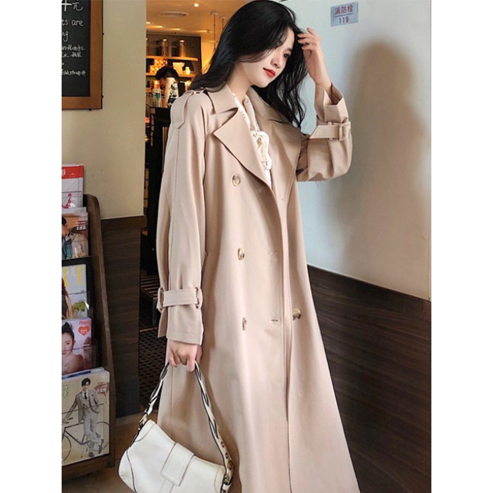 Áo khoác măng tô Hàn dáng dài