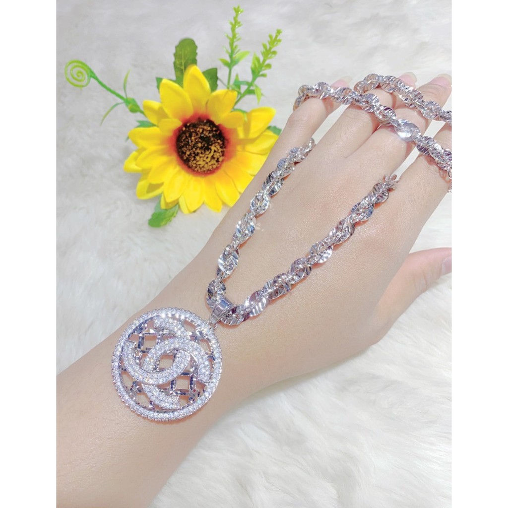 Dây Chuyền Nữ Mạ Bạch Kim Mặt Chữ X - Cực Kì Sáng - Mang Đi Chơi Đi Tiệc Là Bá Cháy - Bao đổi trả trong 07 ngày