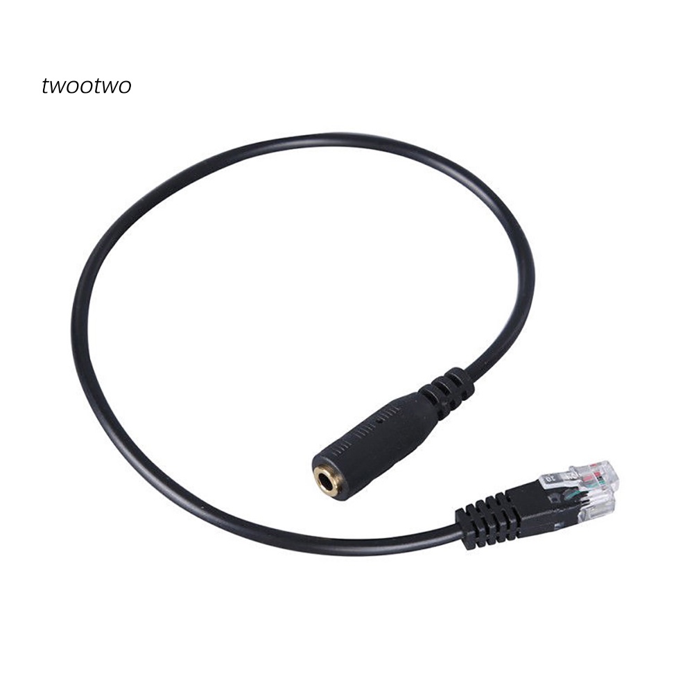 Haio| Dây Cáp Chuyển Đổi Tai Nghe Điện Thoại 3.5mm Sang RJ9 30cm