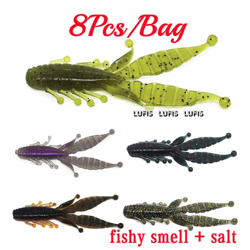 Set 8 Mồi Câu Cá Hình Giun Mềm Bằng Nhựa Kích Thước 9cm 5.7g