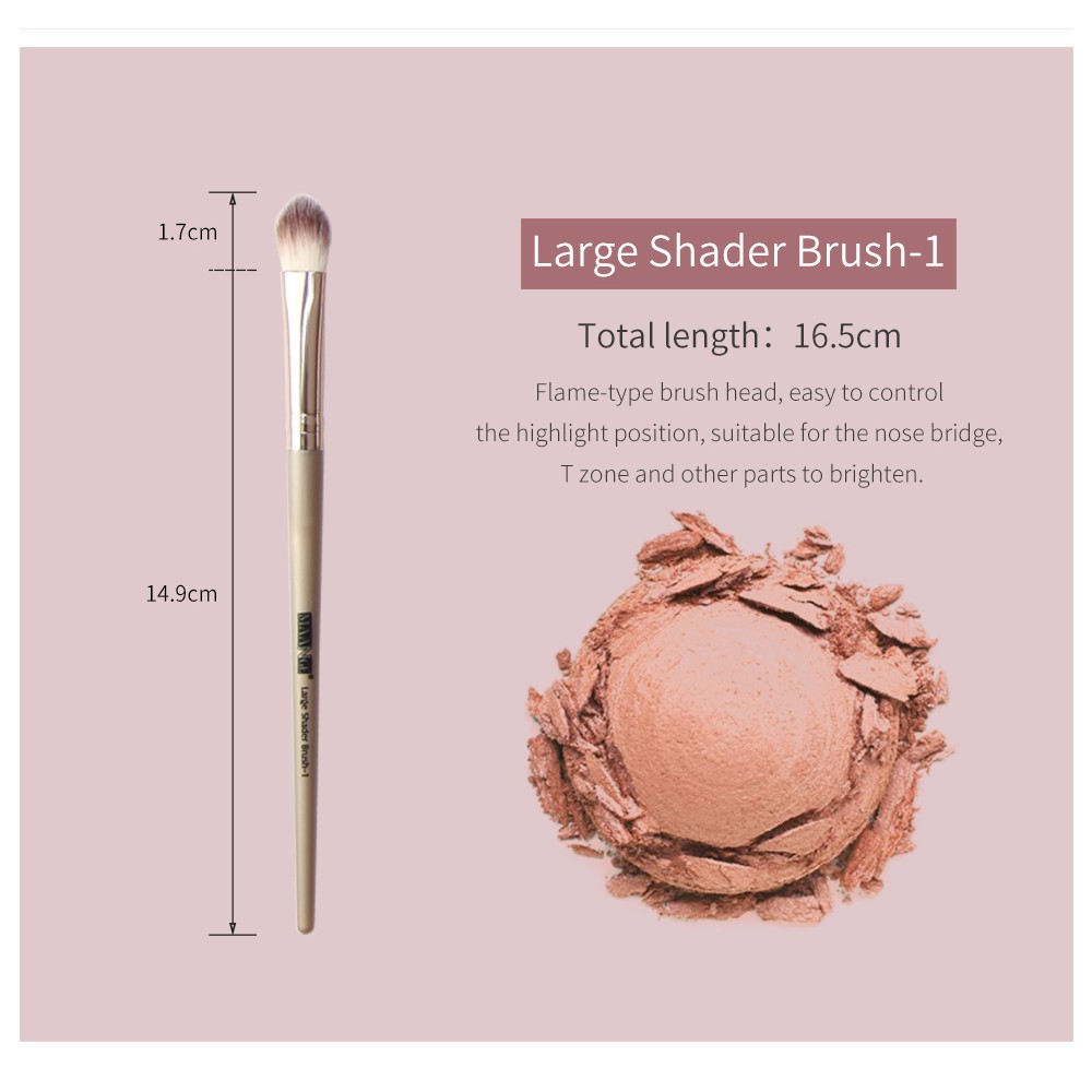 Set 15 cọ trang điểm MAANGE gồm tán kem nền/ đánh má hồng/ tán kem che khuyết điểm/ phấn mắt/ tạo khối tiện lợi