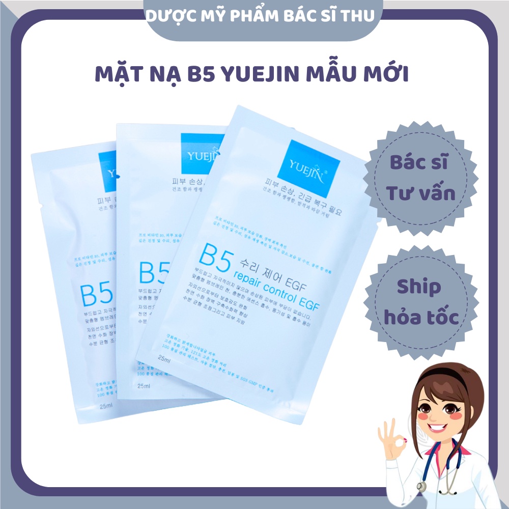 Mặt nạ B5 Phục hồi, cấp ẩm da - B5 Repair Control EGF YUEJIN Công nghệ Hàn Quốc, ngừa lão hóa và nếp nhăn