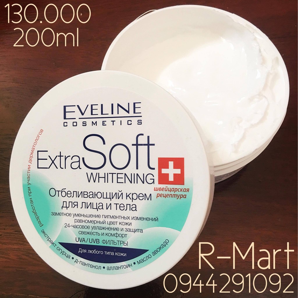 Kem dưỡng trắng da mặt và body EVELINE Extra Soft