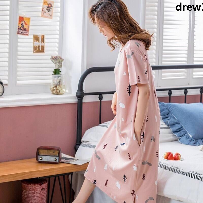 Bộ Đồ Ngủ Ngắn Tay Dáng Rộng Xinh Xắn Dành Cho Nữ | BigBuy360 - bigbuy360.vn