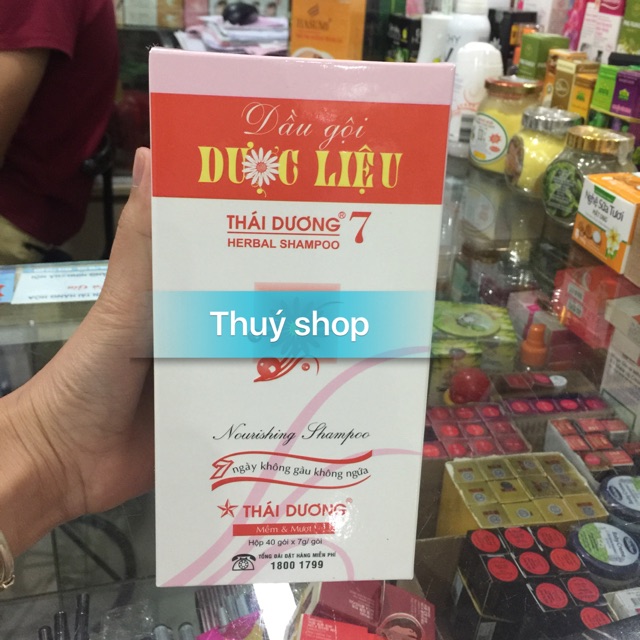 Dầu gội dược liệu thái dương 7 dạng gói (hộp 40 gói)