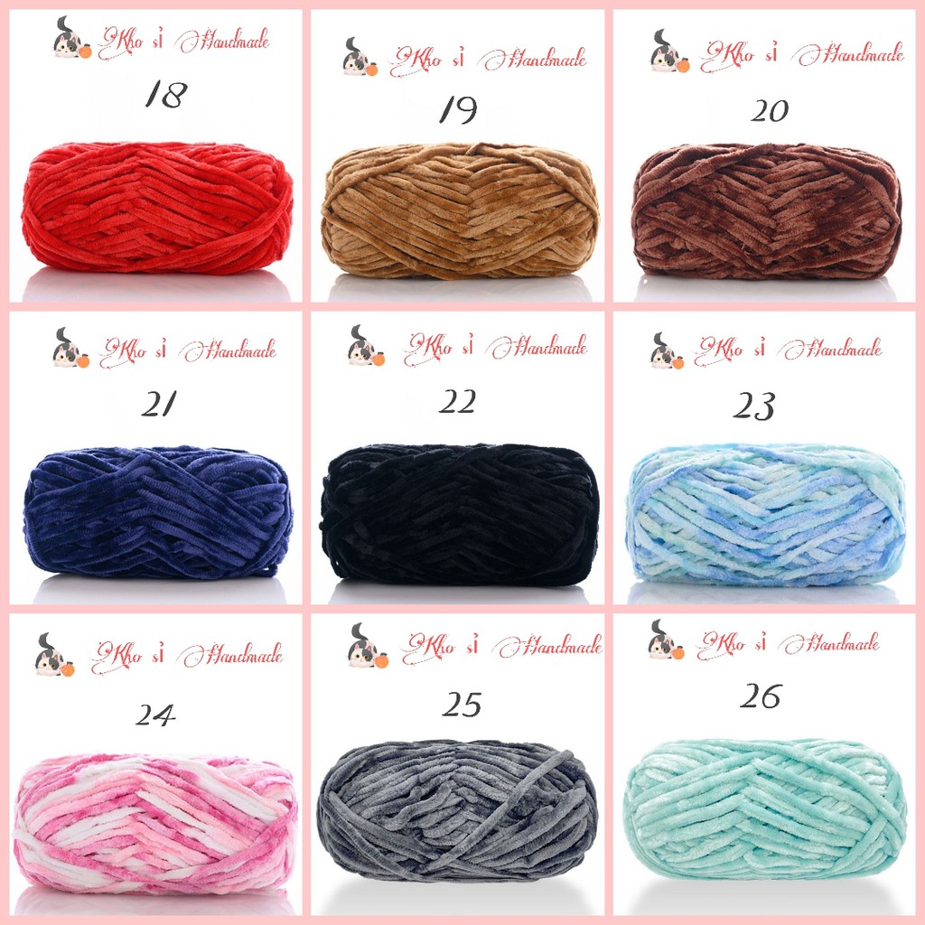 Len Nhung Chenille siêu mềm mịn