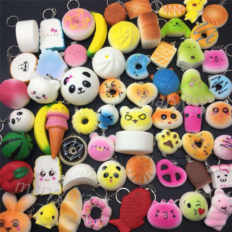 Set 20 Đồ Chơi Xốp Squishy Giảm Stress Hình Gấu Trúc Dễ Thương Cho Bé