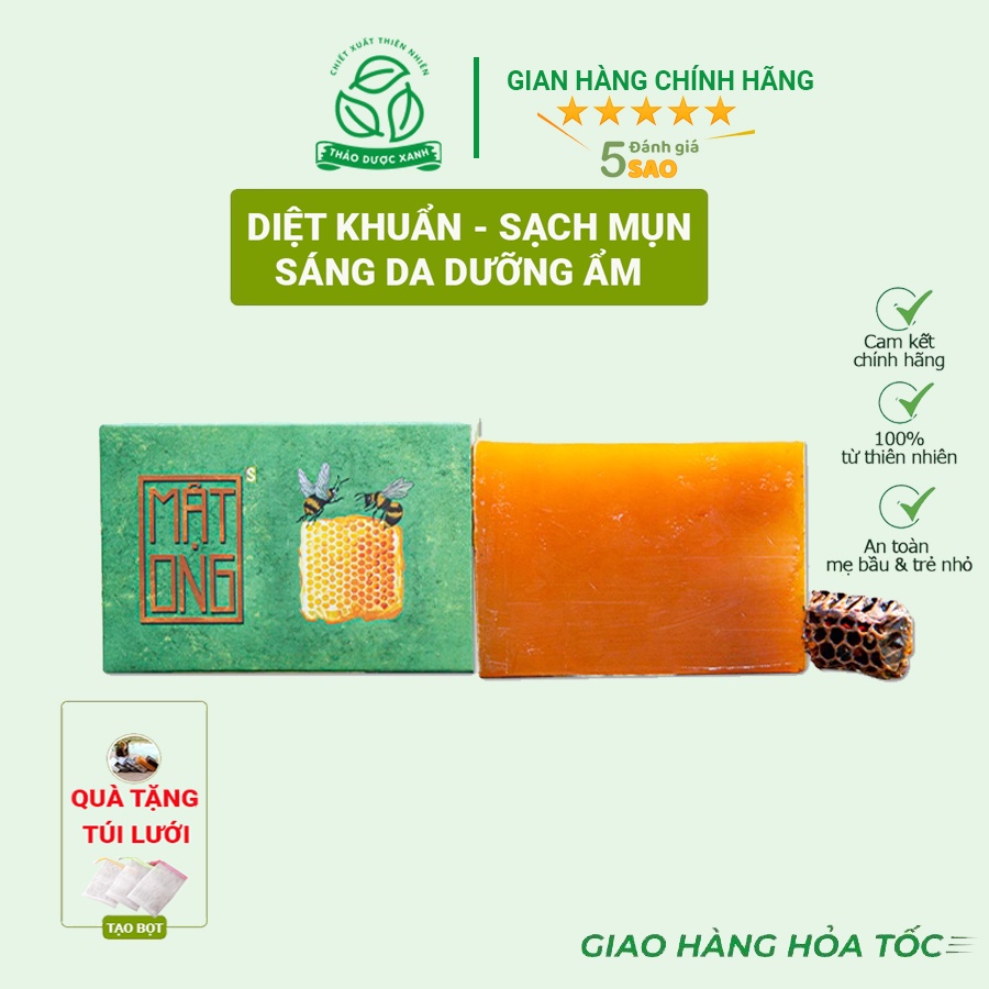 Xà bông nghệ / Xà phòng thảo dược sáng da, ngừa thâm 100% từ thiên nhiên