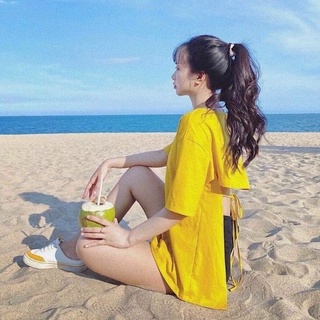 Áo hở lưng cột dây form rộng A221