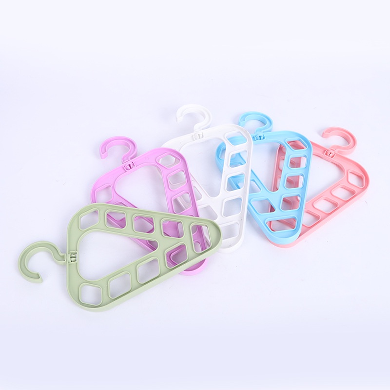 1Pc Random Color Creative Closet Clothes Hanger / 9-Hole Wardrobe Space Saving Holder