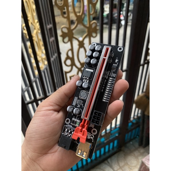 Dây Riser Máy Đào V011 Pro 10 tụ Có Led New