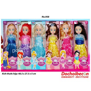 Búp Bê Công Chúa Disney 958 - Bộ 6 búp bê công chúa - Loại Lớn hàng đẹp có giày