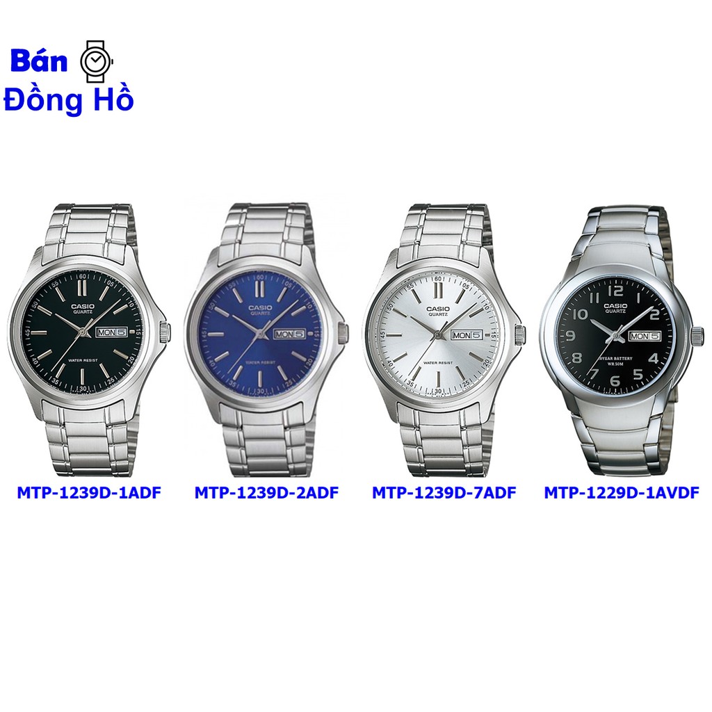 Đồng hồ nam Casio MTP-1239 MTP-1239D 1A 2A 7A MTP-1229D-1AVDF chính hãng Anh Khuê dâ