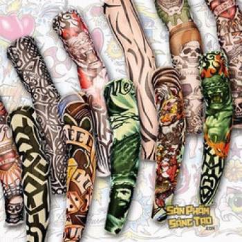 GĂNG TAY GIẢ HÌNH XĂM ( 1 BỘ 2 CÁI ) găng tatoo