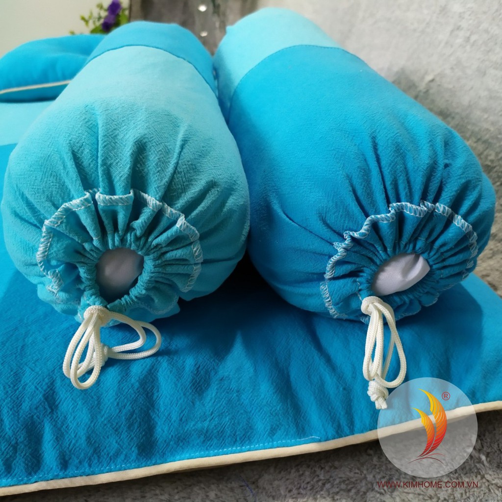 [Chính Hãng] Bộ nệm gối cho bé SơSinh thương hiệu Kim Home chất liệu vải cotton xốp chần gòn giá tốt