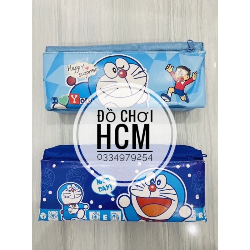BÓP ĐỰNG BÚT VIẾT 2 NGĂN IN HÌNH DOREMON HELLO KITTY