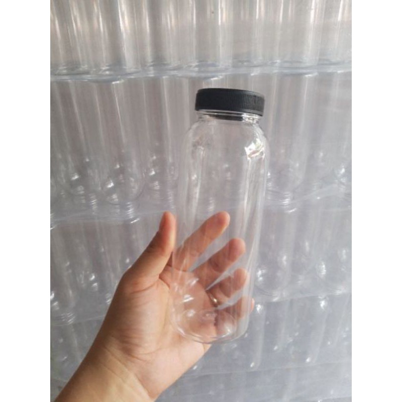 Chai nhựa 330ml cổ rộng đựng trà sữa, nước ép, chè dưỡng nhan