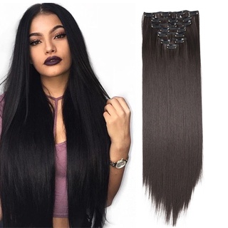 Tóc giả nối dài Wigsin dài thẳng 17 kiểu 8 kẹp chịu nhiệt độ cao