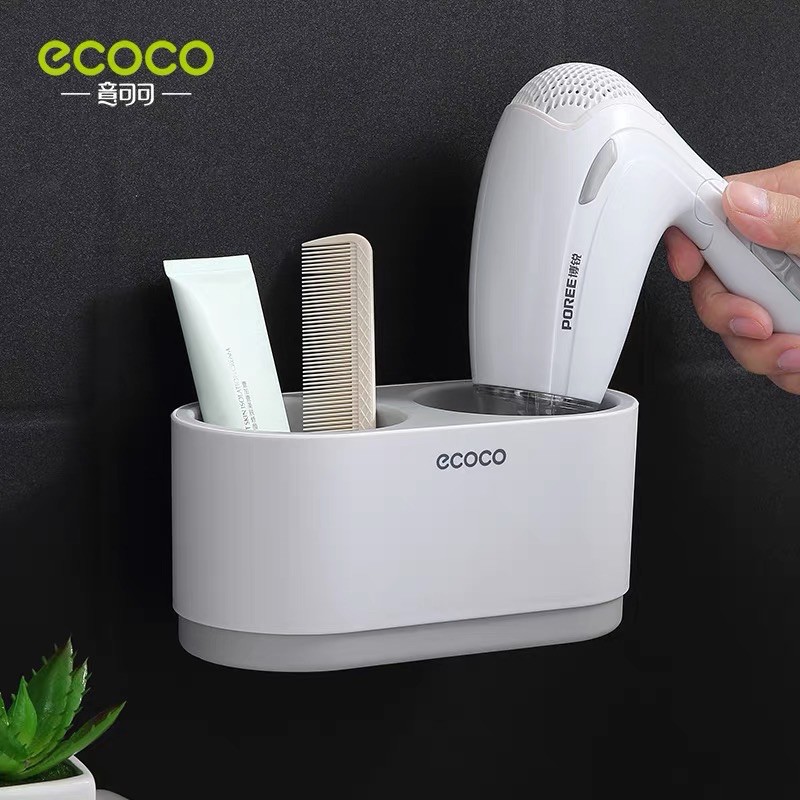 Kệ cắm máy sấy, Lược sấy , đựng đồ nhà tắm đa năng Ecoco1811