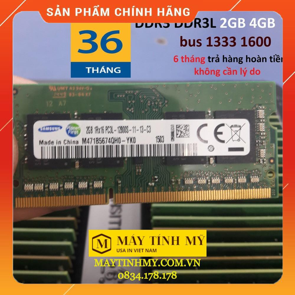 Ram DDR3 DDR3L 2GB 4GB  laptop bus 1066 1333 và 1600 bảo hành 36 tháng pc3 8500s 10600s 12800s