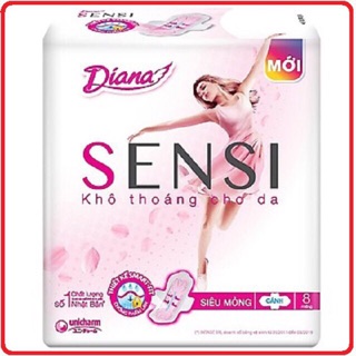 Băng vệ sinh sensi siêu mỏng cánh / không cánh 8 miếng