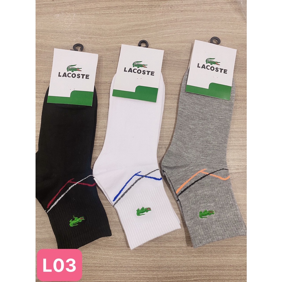 Vớ Thê Thao Cổ Cao Thêu Nổi LACOSTE màu ngẫu nhiên_ Shop Toàn Châu