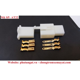 Giắc cắm xe máy 3P 2.8 (1 bịch/10bộ)
