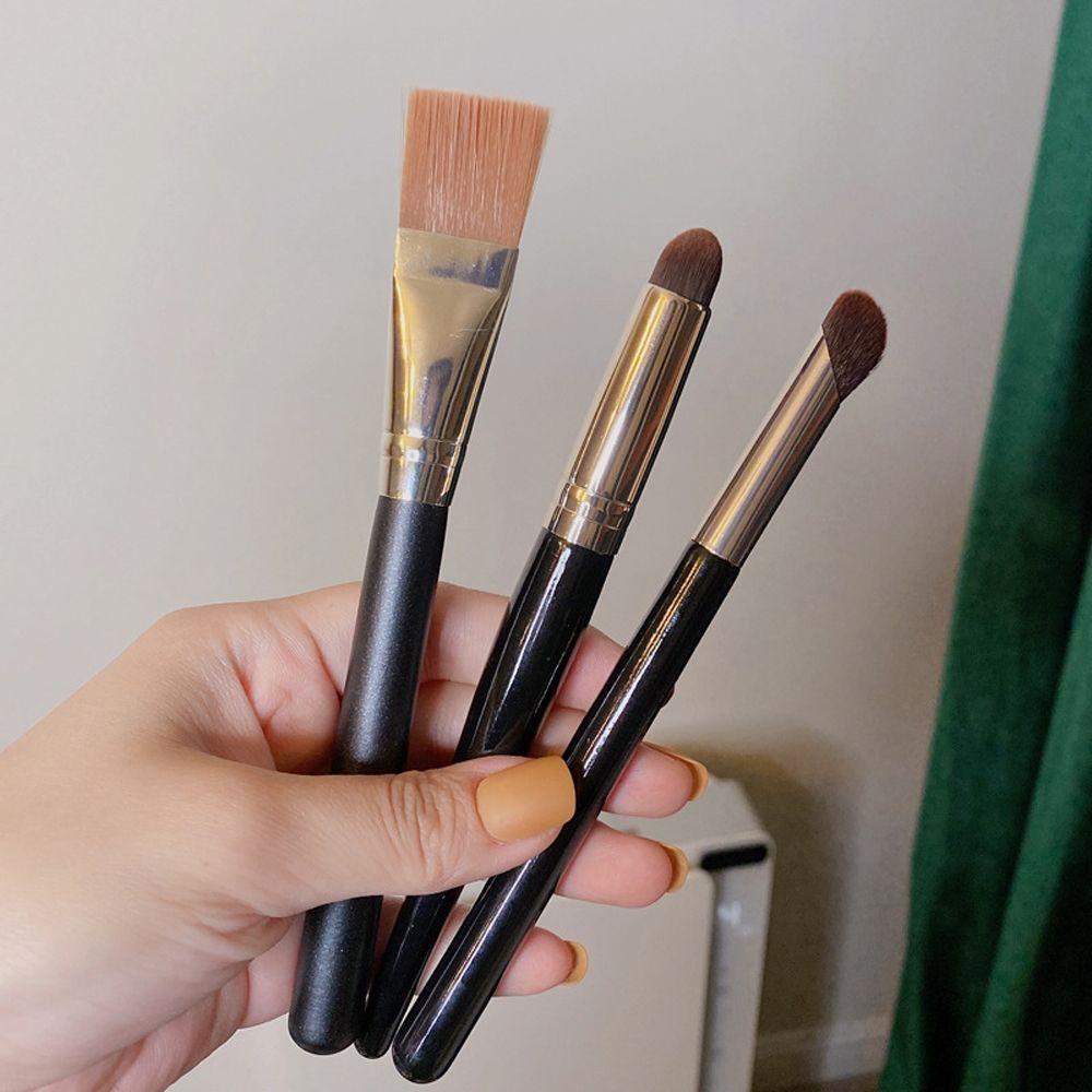 OCEANMAP Cọ Trang Điểm Đánh Mắt Khói &amp; Má Hồng Cán Dẹt