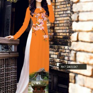 Vải áo dài in 3D Lụa cao cấp
